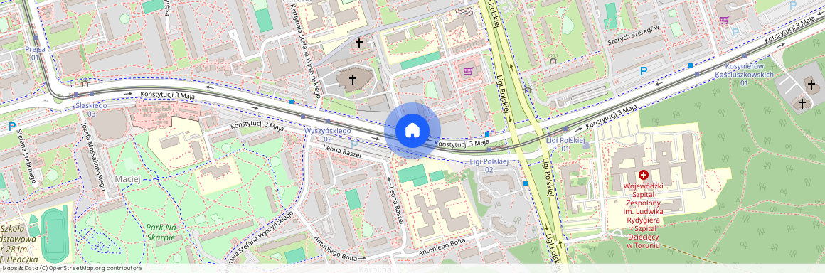 ul. Konstytucji 3 Maja, Na Skarpie, Toruń, kujawsko-pomorskie