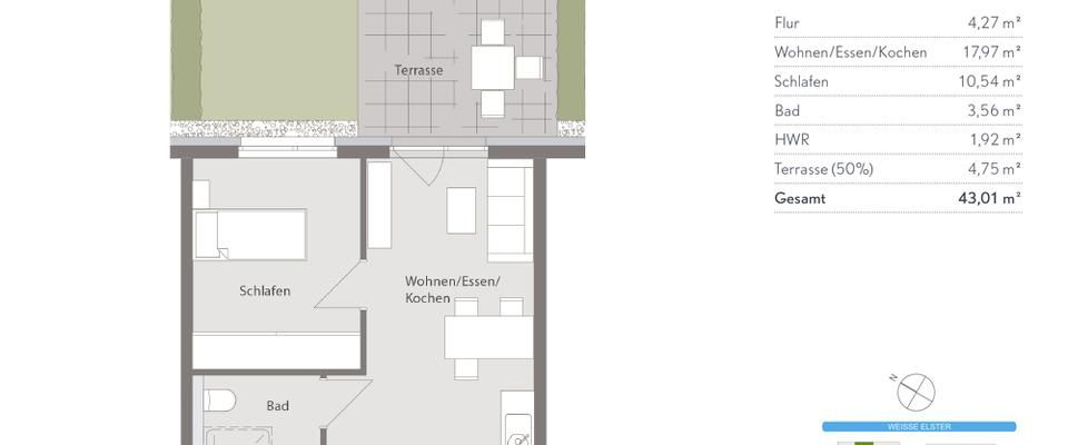Altersgerechte Service-Wohnung mit Terrasse | Einbauküche | Bad mit ebenerdiger Dusche | 24h-Notruf - Foto 1