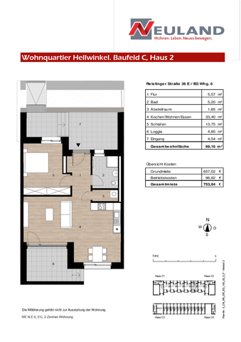 Neubauwohnung in den Hellwinkelterrassen // EG Whg. 6 - Photo 2