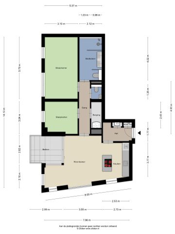 Appartement te huur: Deken van Somerenstraat 103 5611 KX Eindhoven - Foto 3