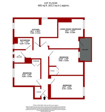 1 bedroom in a flat share to rent - Photo 2