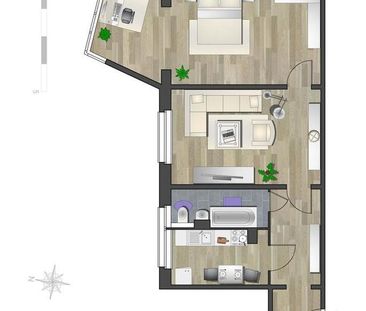 Großzügige 2-Raum-Erdgeschosswohnung in zentraler Lage - Photo 5