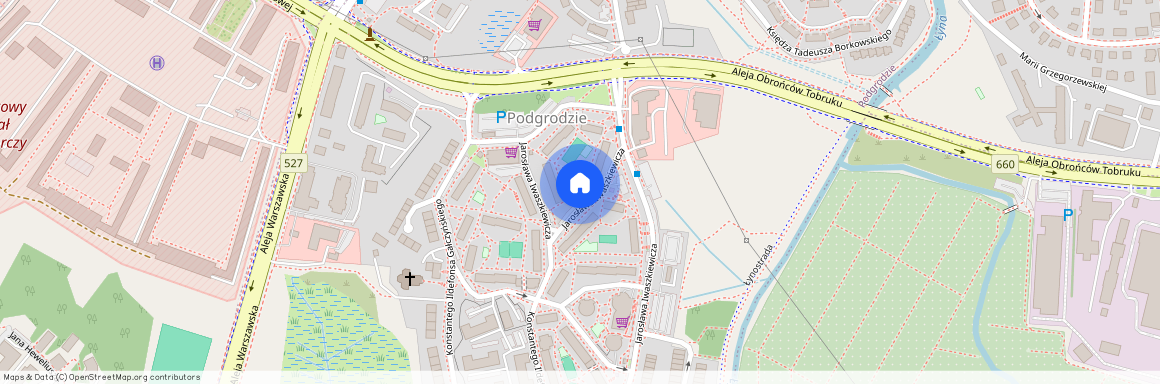 ul. Jarosława Iwaszkiewicza, Podgrodzie, Olsztyn, warmińsko-mazurskie