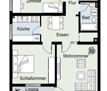 Gut geschnittene 3-Zi.-Whg. für die kleine Familie mit tollem Ausblick! - Foto 6