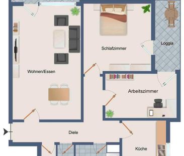 Renovierte 3-Zimmer-Komfort Whg mit zwei Balkonen, hervorragenden A... - Foto 1