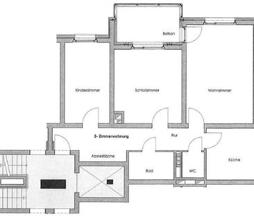 Frisch renovierte 3-Zimmer-Wohnung im 4. Obergeschoss mit Lift und ... - Photo 2