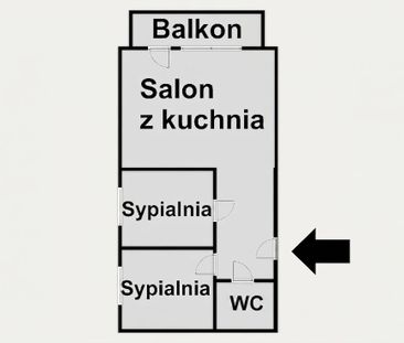 3-pok, 53 m2, ul. Wybickiego, Krowodrza, balkon - Zdjęcie 4