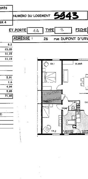 Location appartement T3 71.85m² à Reims (51100) Loyer CC * : 408.34 € Réf : ER.05943 - Photo 1