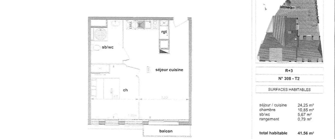 Appartement à louer 2 pièces 41.56m² - Photo 1