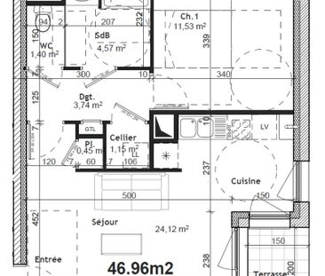 APPARTEMENT F2 DE 47m² REZ DE CHAUSSEE AVEC PETITE TERRASSE ET PARK... - Photo 6