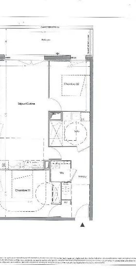 Appartement à louer 3 pièces 63.1m² - Photo 2