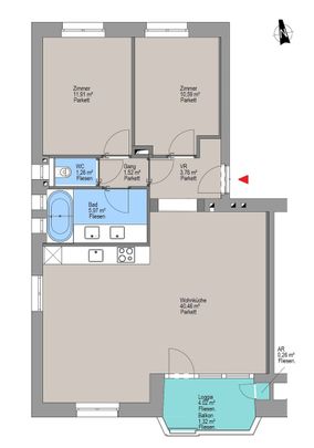 LOGGIATRAUM | LICHTDURCHFLUTETE, OPTIMAL-AUFGETEILTE 3 ZIMMER | TOPLAGE IN GRINZING - Foto 1