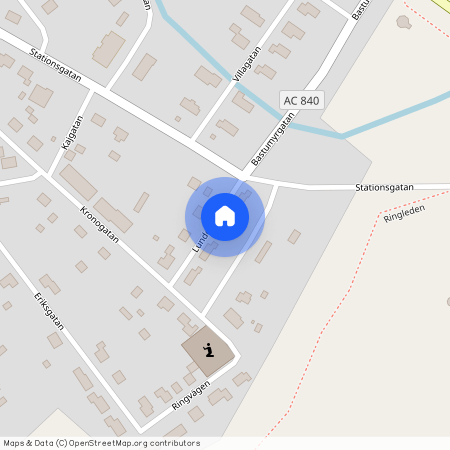 Bastuträsk, På Lundgatan har Bafutec Bostäder totalt 6 fastigheter med 2 lgh i vardera hus.