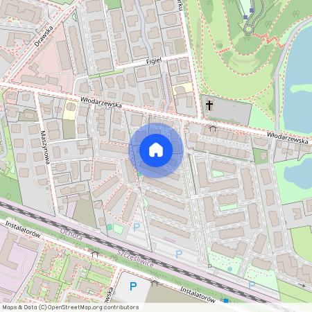 ul. Włodarzewska, Szczęśliwice, Ochota, Warszawa, mazowieckie