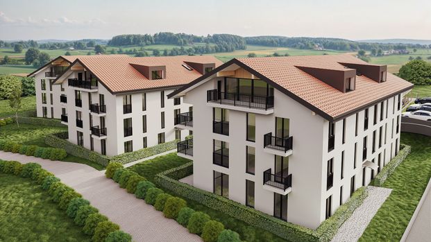 2.5, standing supérieur, 2ème étage, douche, balcon, cuisine avec îlot - Foto 1