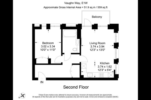 1 Bed Flat, Ariel House, E1W - Photo 1