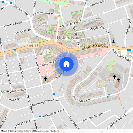 Gwydr Crescent, Uplands