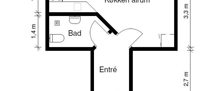 1-værelses studiebolig - Photo 1