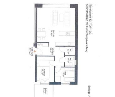 HELLE 2 ZIMMERWOHNUNG MIT BALKON - TOP 03 - Foto 3