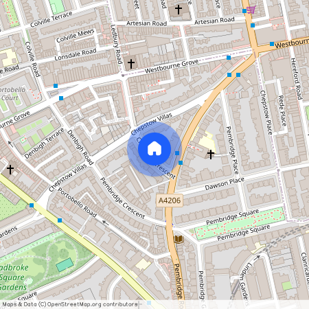 Chepstow crescent, Notting Hill, London, W11, United Kingdom