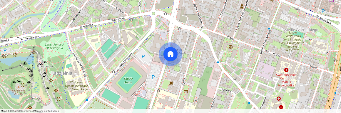 ul. Księdza Piotra Ściegiennego, Śródmieście, Kielce, świętokrzyskie