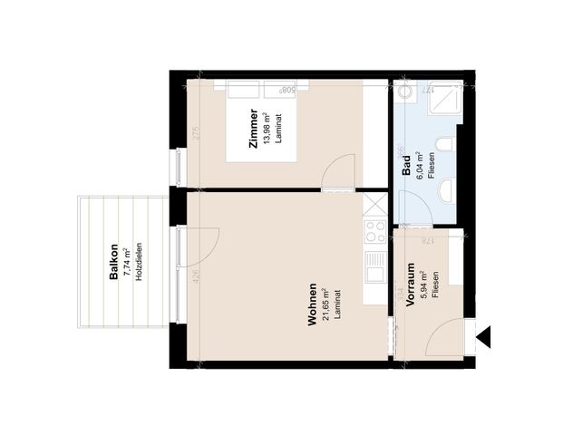 Geförderte Neubauwohnung mit Balkon im 3. Stock - Foto 1