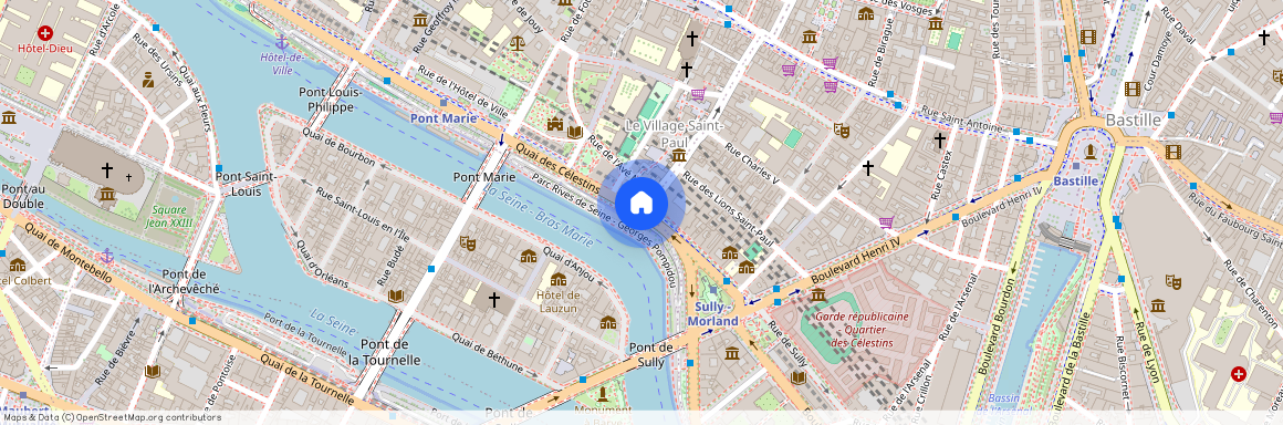 Quai des Célestins et Rue Saint Paul 75004 Paris (4e arrondissement)