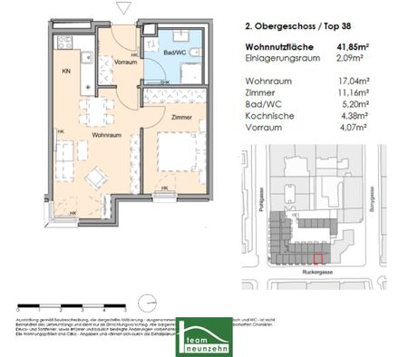 Wundervolle 2-Zimmer Wohnung in toller Lage – Einbauküche inklusive – ab 01.05.2025 verfügbar! - Photo 5