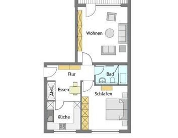 Moderne 2-Zimmer-Wohnung in Mülheim-Saarn - Foto 1