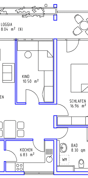 3 Zimmer, Küche, Bad, Loggia, Aufzug, Tiefgarage, 4. Ebene - Foto 2