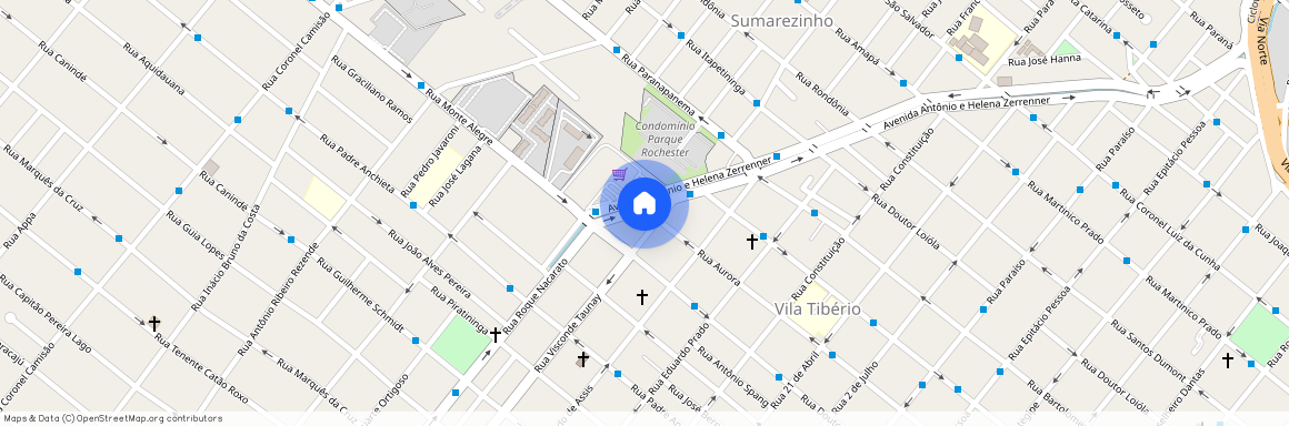 Avenida Antônio e Helena Zerrener, 1575 - Supermercado Grick - Vila Tibério, Ribeirão Preto, São Paulo, 14050010