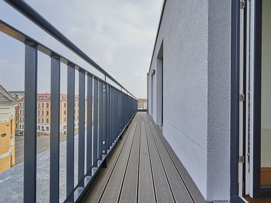 Leipzig: Traumhaftes Penthouse mit riesiger Terrasse und Blick zum Auwald * Wohnen an der Weißen Elster * luxuriöse Ausstattung - Photo 1