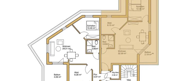 Penthouse Wohnung- Extravaganter Schnitt mit einem großem Balkon - Foto 1