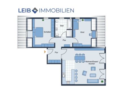 Idyllische 3-Zimmer-Neubauwohnung in Ahorn mit traumhaftem Veste-Blick und eigenem Stellplatz - Foto 2