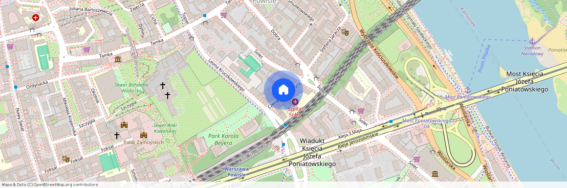 Warszawa, Śródmieście, Powiśle, Czerwonego, Krzyża