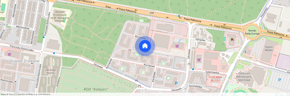 ul. Ruczajowa, Osiedle Zdrojowe, Centrum, Zielona Góra, lubuskie