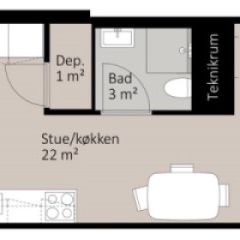 1-værelses studiebolig - Photo 2