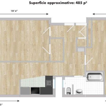 2 CH - 1 SDB - Montréal - $1,600 /mo - Photo 3