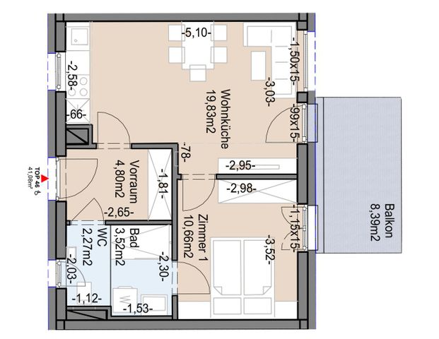 Geförderte Neubauwohnung mit Balkon im 2. Stock - Foto 1