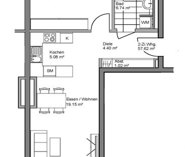 Mietwohnung (Nr. 3.2.1) gefördert - Wohnberechtigungsschein Stufe 2... - Photo 1