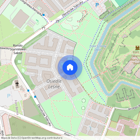 Warszawa, Bemowo, Bemowo/, Fort, Bema, Obrońców, Tobruku, os., Leśne, obok, parku