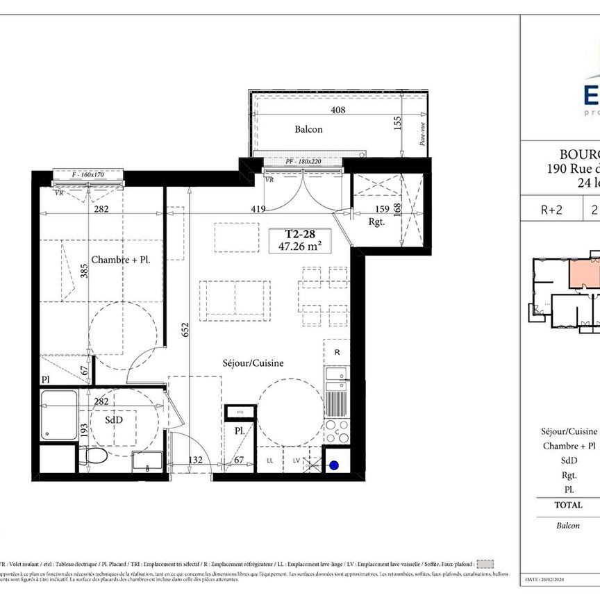 Location Appartement 2 pièces 47m² BOURG ACHARD 27310 - Photo 2