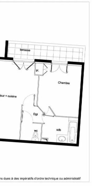 Appartement à louer 2 pièces 52.9m² - Photo 2