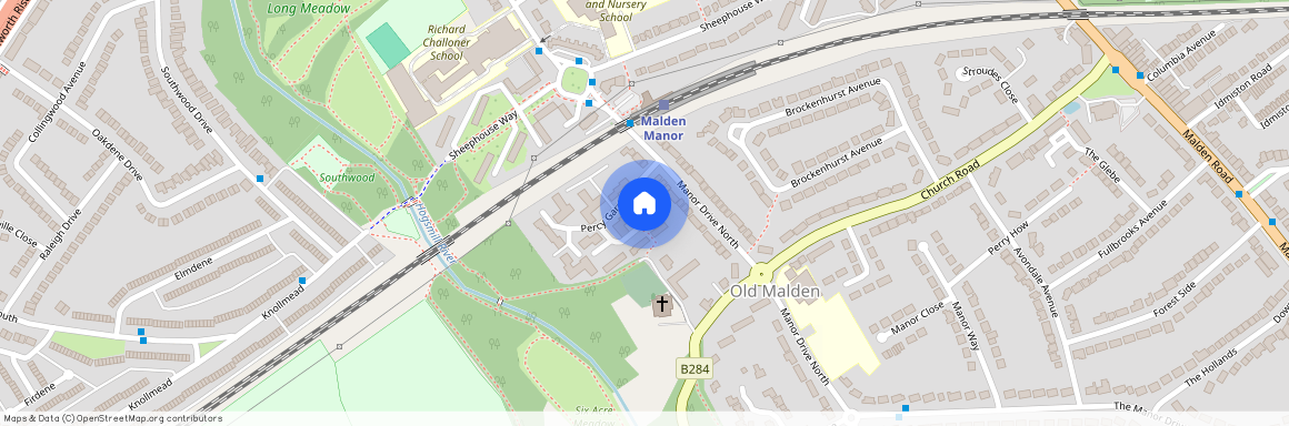 Percy Gardens, KT4: 2 bed 1 rec 1 bath furn