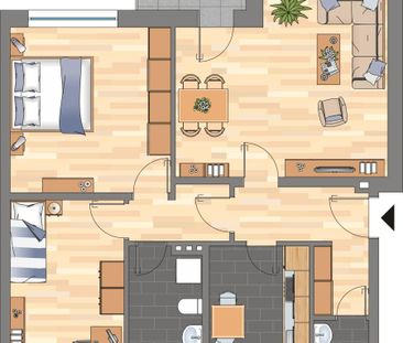 3-Zimmer-Wohnung in Wilhelmshaven Europaviertel - Foto 1