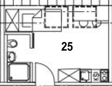 Studentenwohnung 1 Zimmer am englischen Garten + Fitnessraum - Foto 4