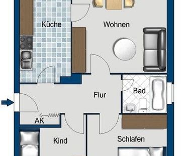 Schöne Wohnung: ansprechende 3- Zimmer-Wohnung - Foto 3