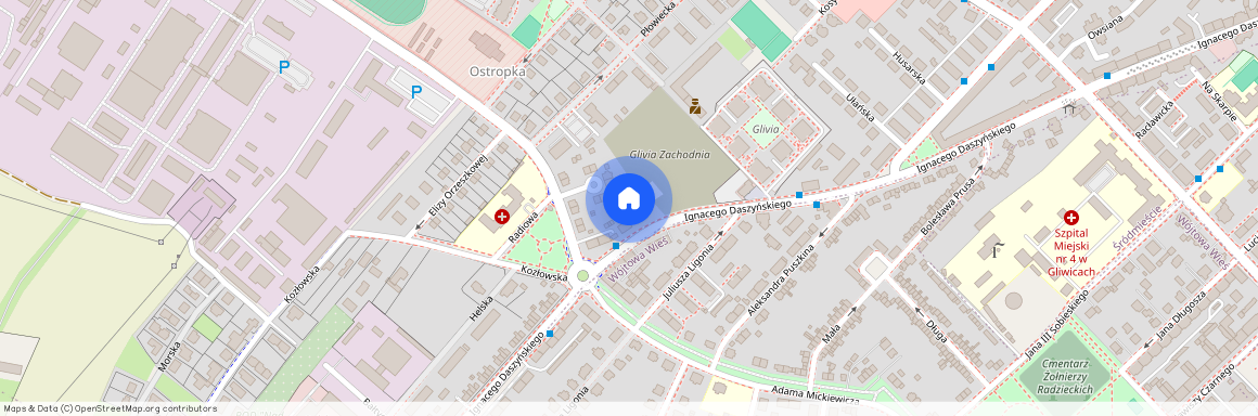 ul. Ignacego Daszyńskiego, Wojska Polskiego, Gliwice, śląskie