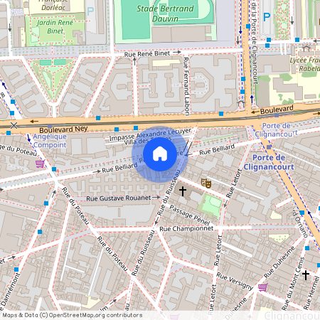 Boulevard Ornano entre Rue Championnet et Rue Belliard 75018 Paris (18e arrondissement)