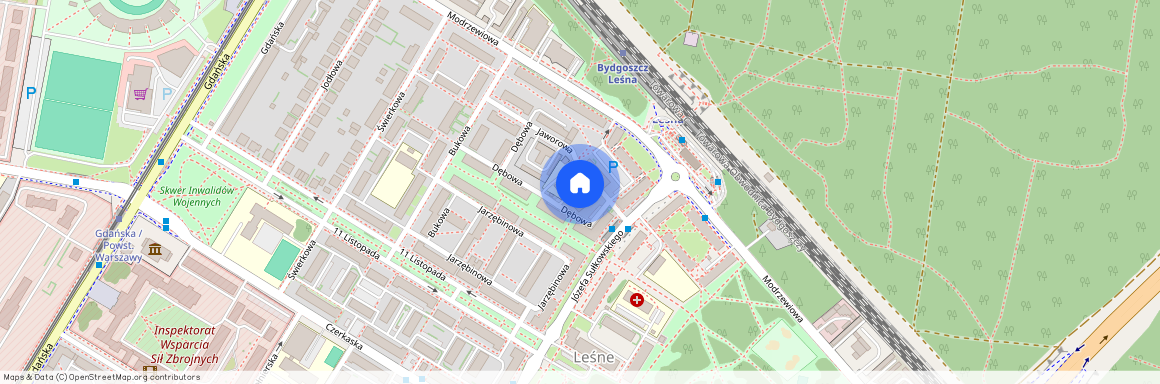 ul. Józefa Sułkowskiego 19, Leśne, Bydgoszcz, kujawsko-pomorskie